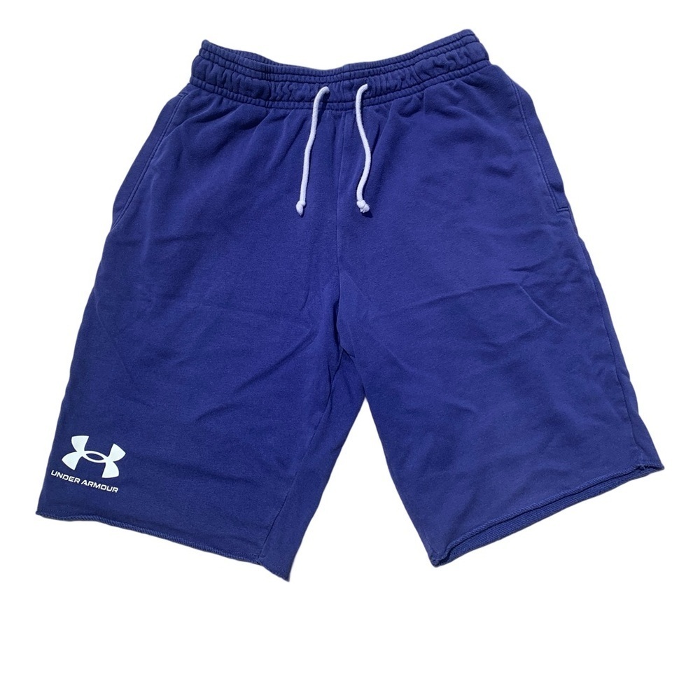 Under Armour Navy Blue Sweat Shorts - Size M